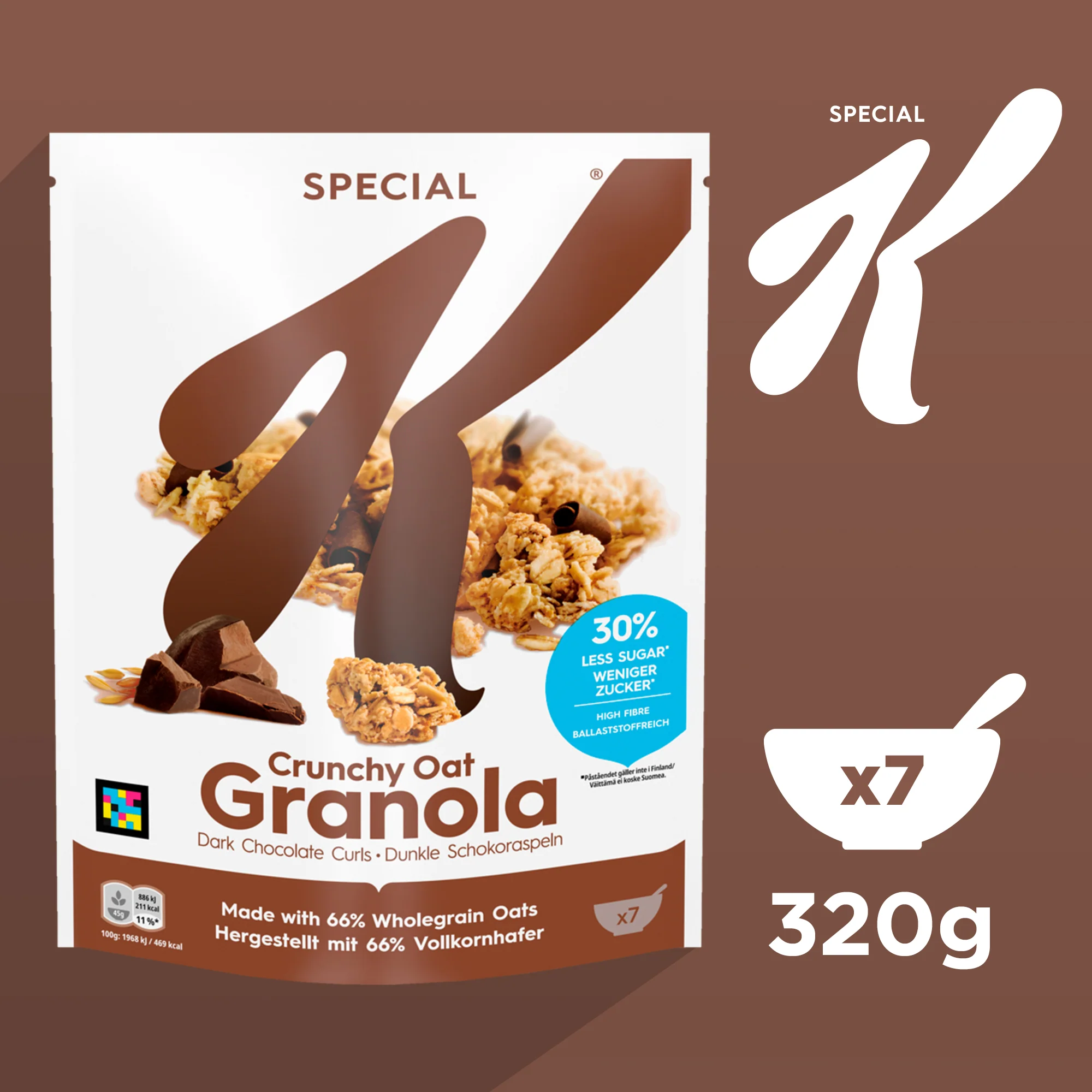 Kellogg's Special K Granola Dark Chocolate 6x 320g - Image 3