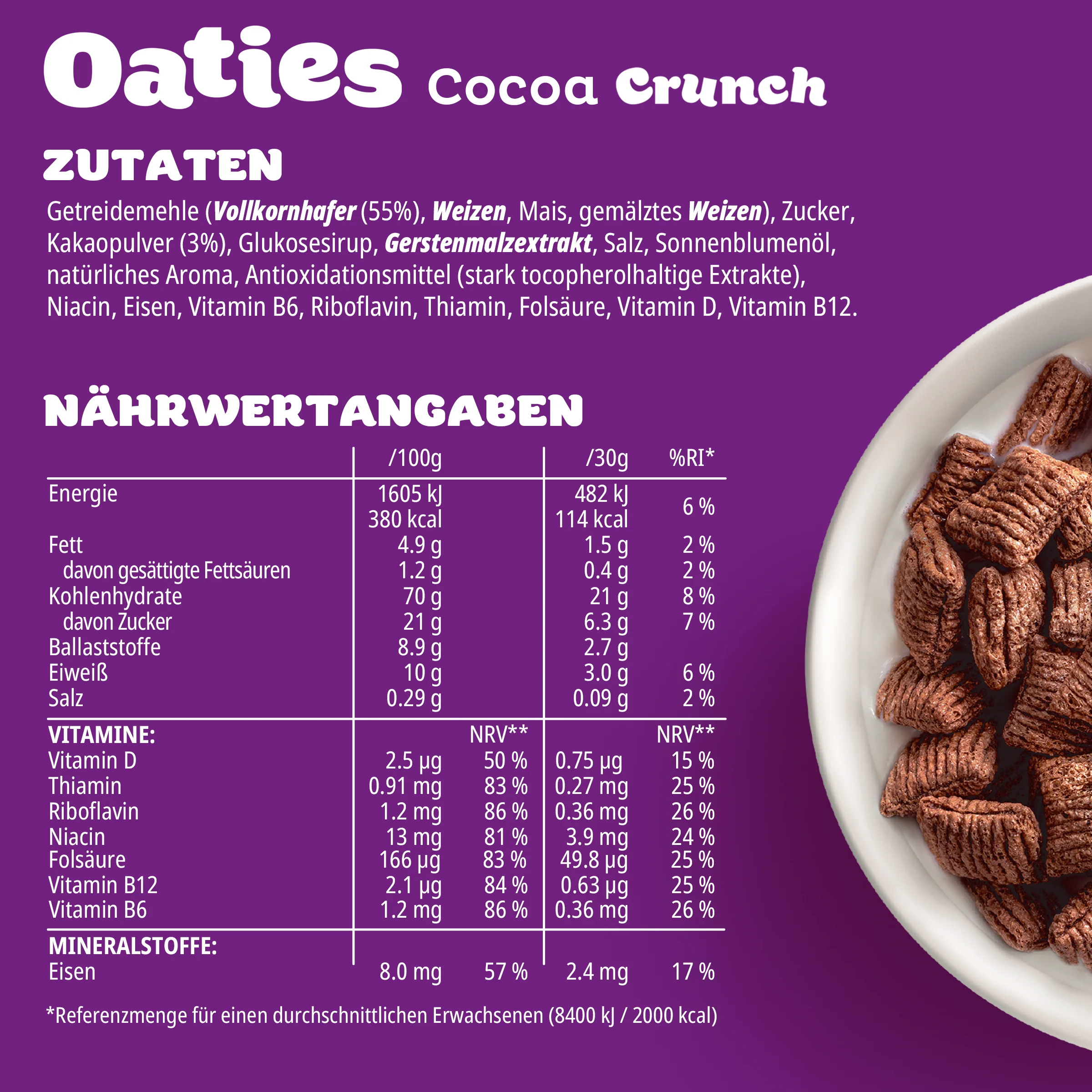 Oaties Cocoa Crunch - 6x 360g - Image 3
