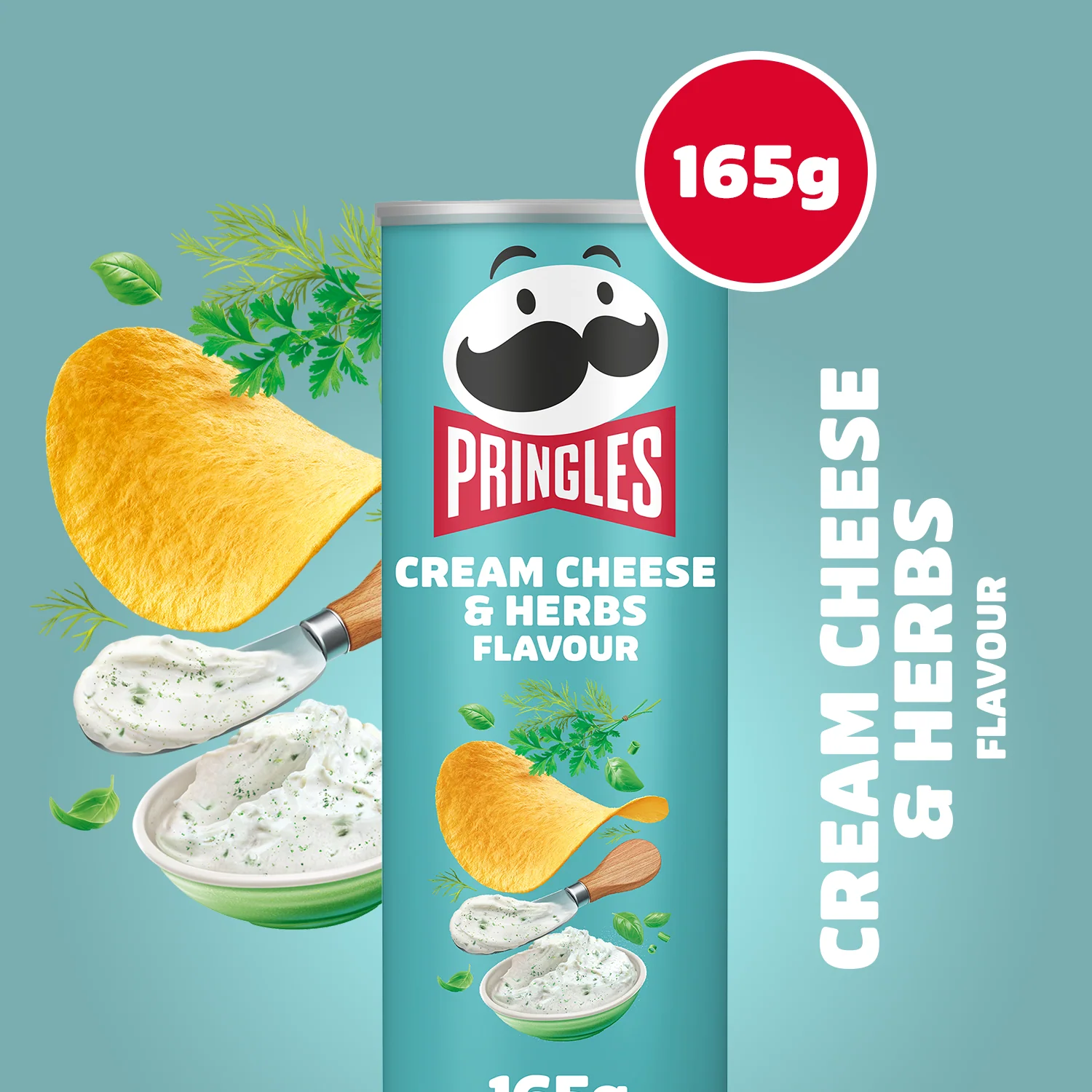 Pringles Cream Cheese & Herbs - 8x 165g - Image 3