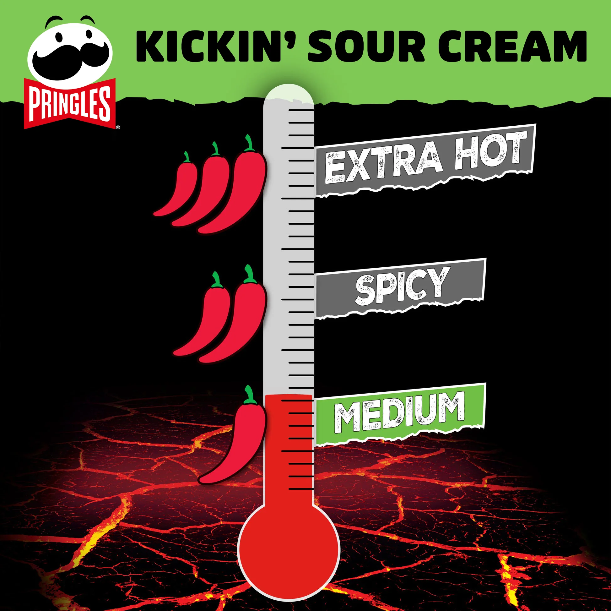 Pringles Hot Kickin' Sour Cream Flavour -  19x 160g - Image 4