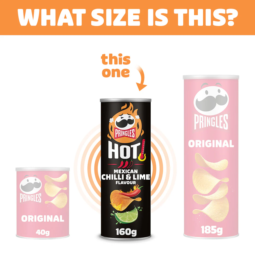 Pringles Hot Mexican Chilli & Lime Flavour - 160g - Image 3