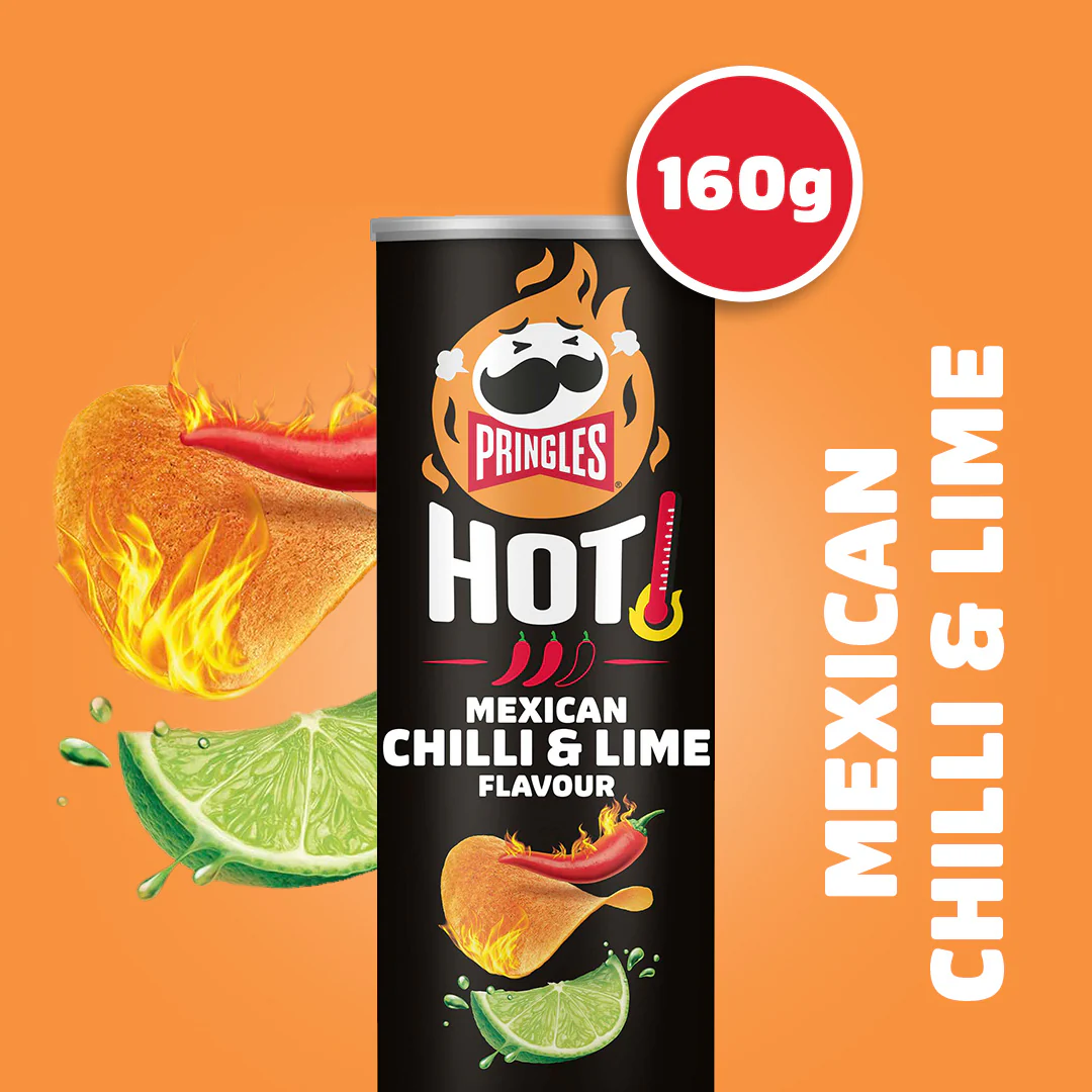 Pringles Hot Mexican Chilli & Lime Flavour - 8x 160g - Image 3