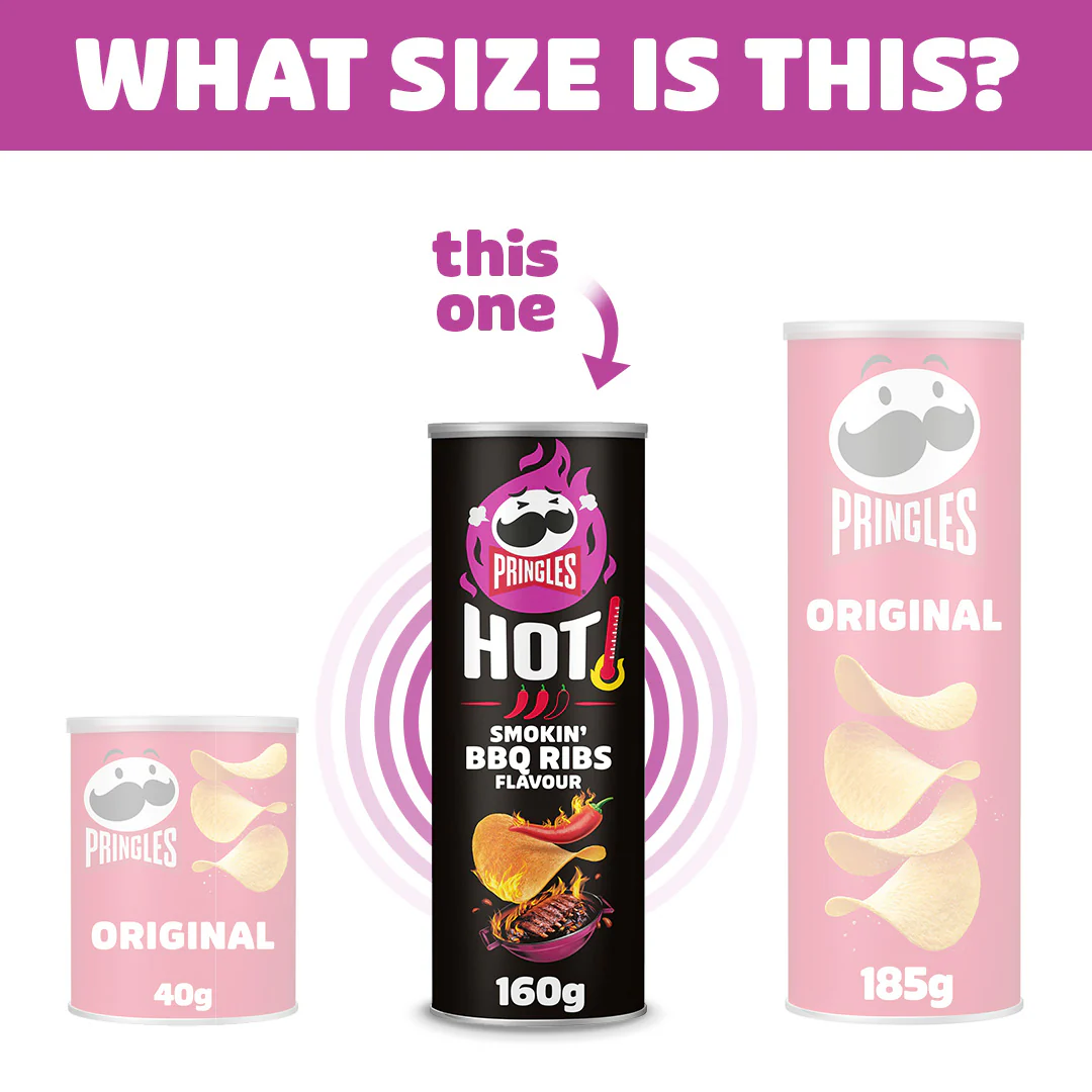 Pringles Hot Smokin' BBQ Ribs Flavour - 160g - Image 3