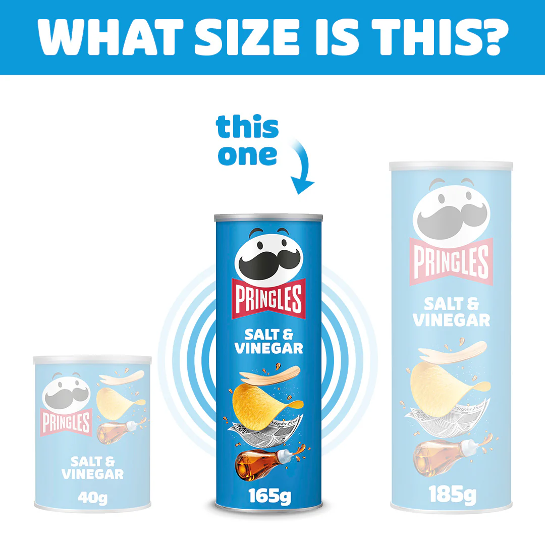 Pringles Salt & Vinegar - 8x 165g - Image 4