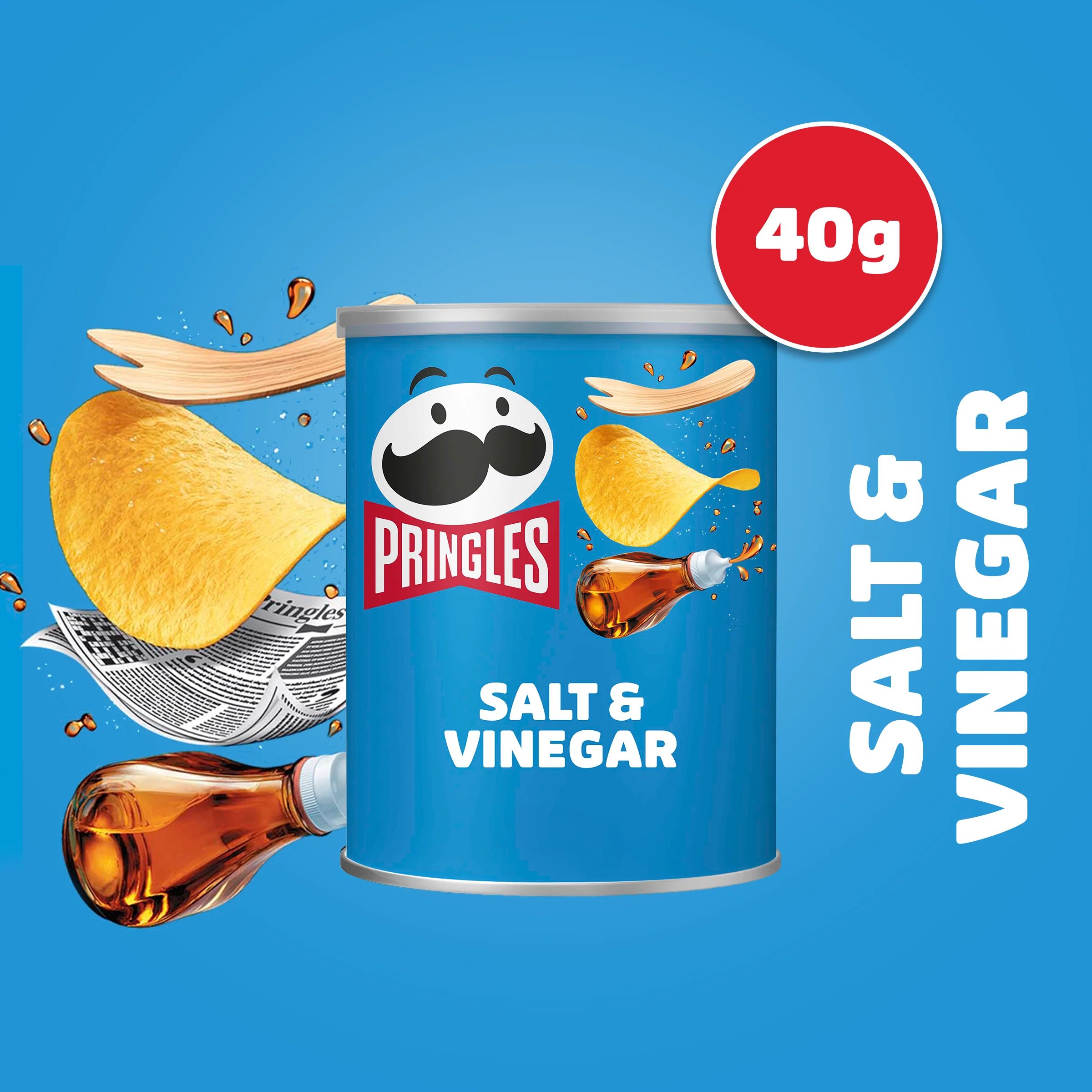 Pringles Salt & Vinegar - 24x 40g - Image 2